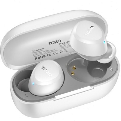 TOZO - A1 Lightweight Wireless Earbuds Headphones, White - Refurbished