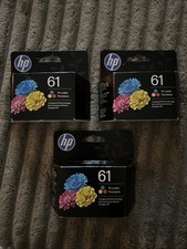 Genuine HP 61 Original Inkjet Ink Cartridge Tri-color Pack EXP 2/2028 NEW SEALED