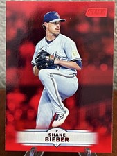 2025 Shane Bieber Topps Stadium Club -#12 Red Foil