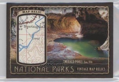 2018 Goodwin Champions Parks Vintage Map Relics 13/19 Zion National Park x3c