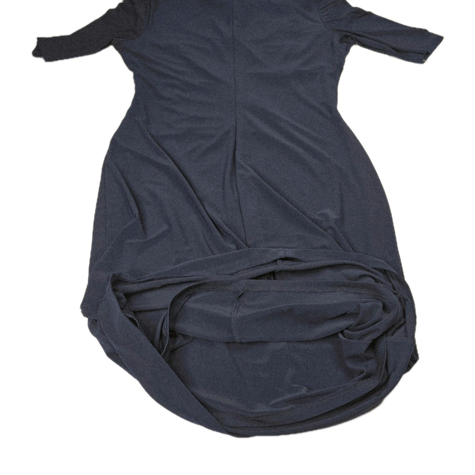 Lauren Ralph Lauren Women's Navy Blue Ruched Sheath Cocktail Dress Size 10 thumbnail 9