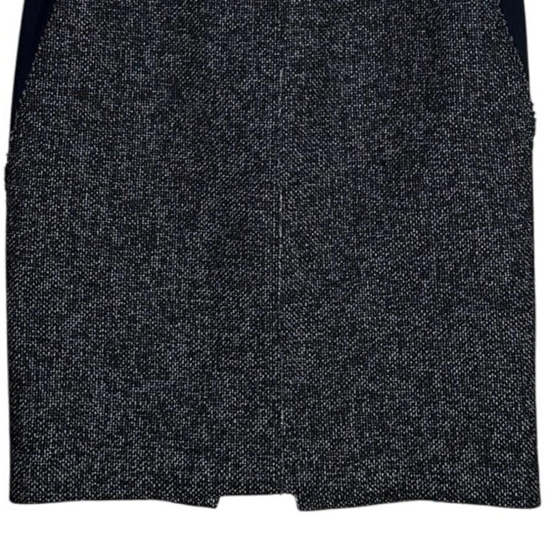 Elie Tahari длина до колена карандаш стороны детали Tweed юбка назад разрез 4 серый черный - Изображение 3 из 4