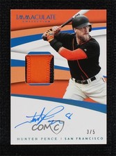2018 Panini Immaculate Material Signatures Blue 3/5 Hunter Pence Auto 0b0
