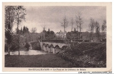 CAR-AGVP11-0445-28 - SAINTE-EULALIE-D'ANS - Le pont et le chateau de belsis