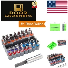 33-Piece Chrome Vanadium Security Bit Set: Includes Tamper-Proof & Hex Bits