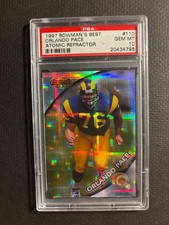 ORLANDO PACE 1997 Bowman's Best Atomic Refractor RC PSA 10 Gem Mint / HOF / Rams