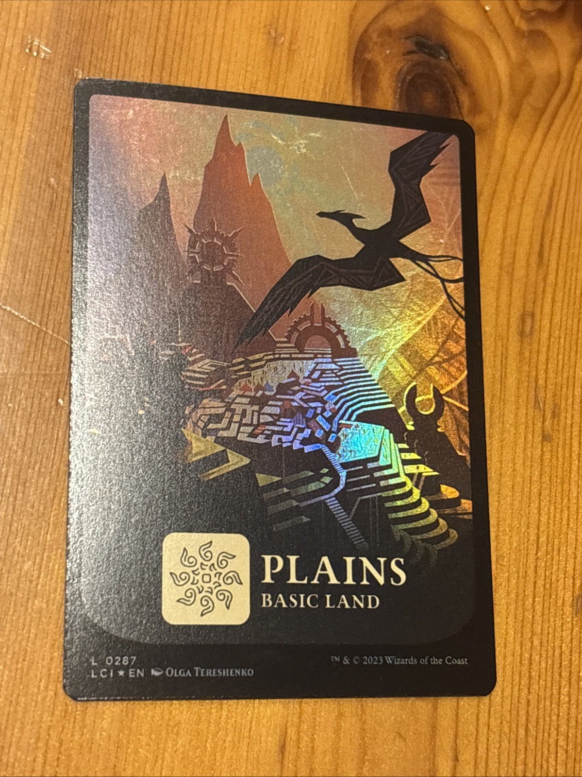 1x Plains Full Art FOIL 287 - LP  MTG Magic