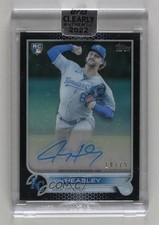 2022 Topps Clearly Authentic Auto Black 19/75 Jon Heasley #CAA-JH Auto qn5