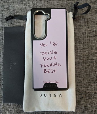 BURGA Elite Back Case Cover Black/Purple Phone Case with Pouch Dust Bag Included