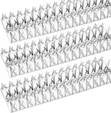 5 Pack Stainless Steel Squirrel Deterrent for Bird Feeder, 5 FT Squirrel Spikes
