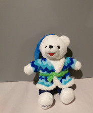 2015 Dan Dee CHRISTMAS Snowflake White TEDDY BEAR w/Robe Hat Winter Plush 20"