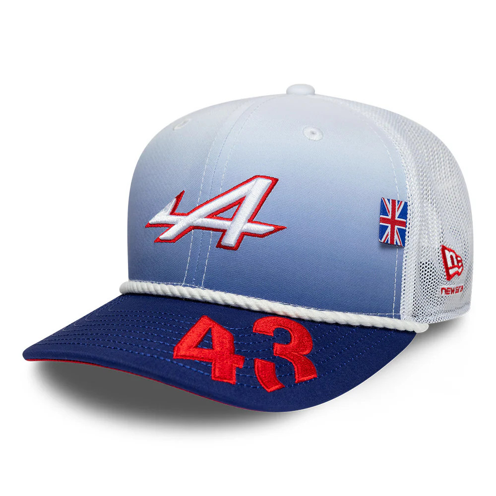Alpine F1 Franco Colapinto Silverstone 9Seventy Cap Stretch Snap Adults - White