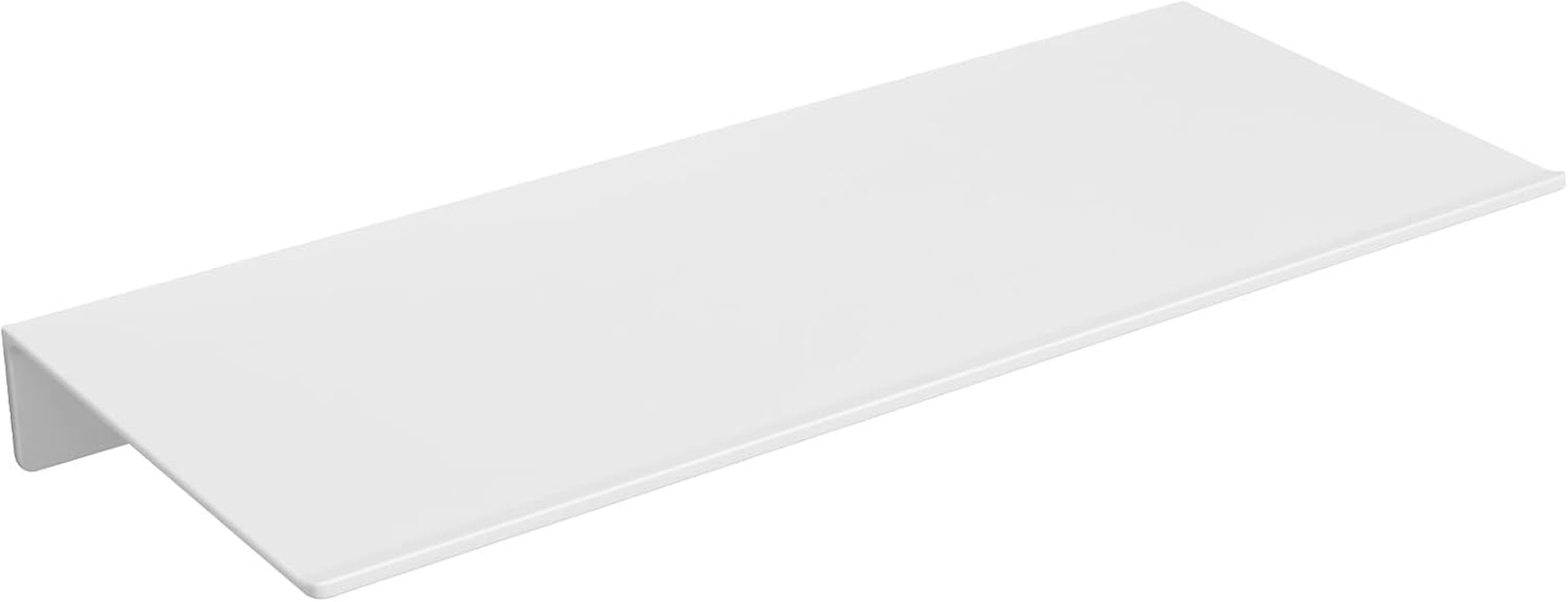 White Floating Metal Shelf for Wall Storage in Living Room or Bathroom  