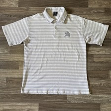 Nike Golf Sphere Dry Polo Shirt Men  s Large White Blue Abstract Short Sleeve