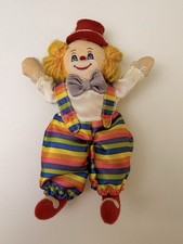 Vintage Russ Rainbow Striped Clown Plush VTG