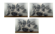 Rock formations 28mm terrain 3 PACK Wargaming Miniature