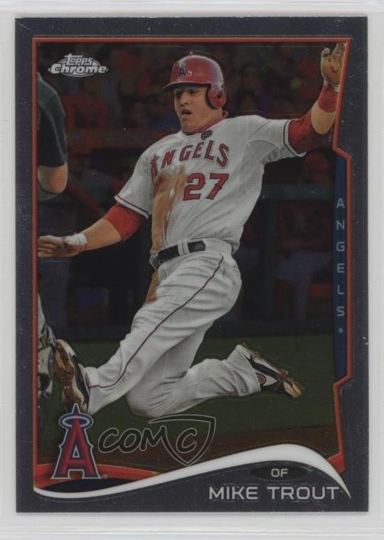2014 Topps Chrome Mike Trout (Sliding) #1 g7g