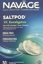 Navage Saltpod with Eucalyptus Saline Concentrate Capsules, 30 Salt Pods New