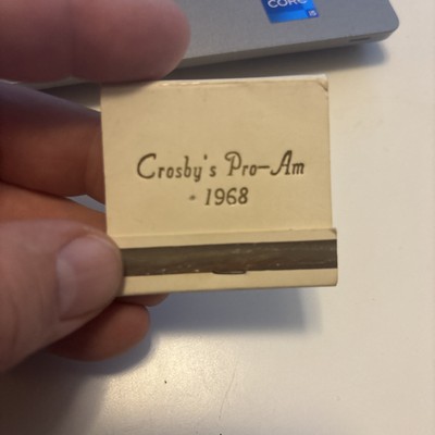VINTAGE CROSBY S 1968 GOLF PRO-AM MATCHBOOK MONTEREY PENINSULA-MARK THOMAS INN