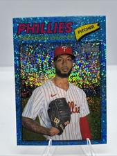 2026 Topps Heritage Cristopher Sanchez #110 Chrome Light Blue Sparkle Refractor
