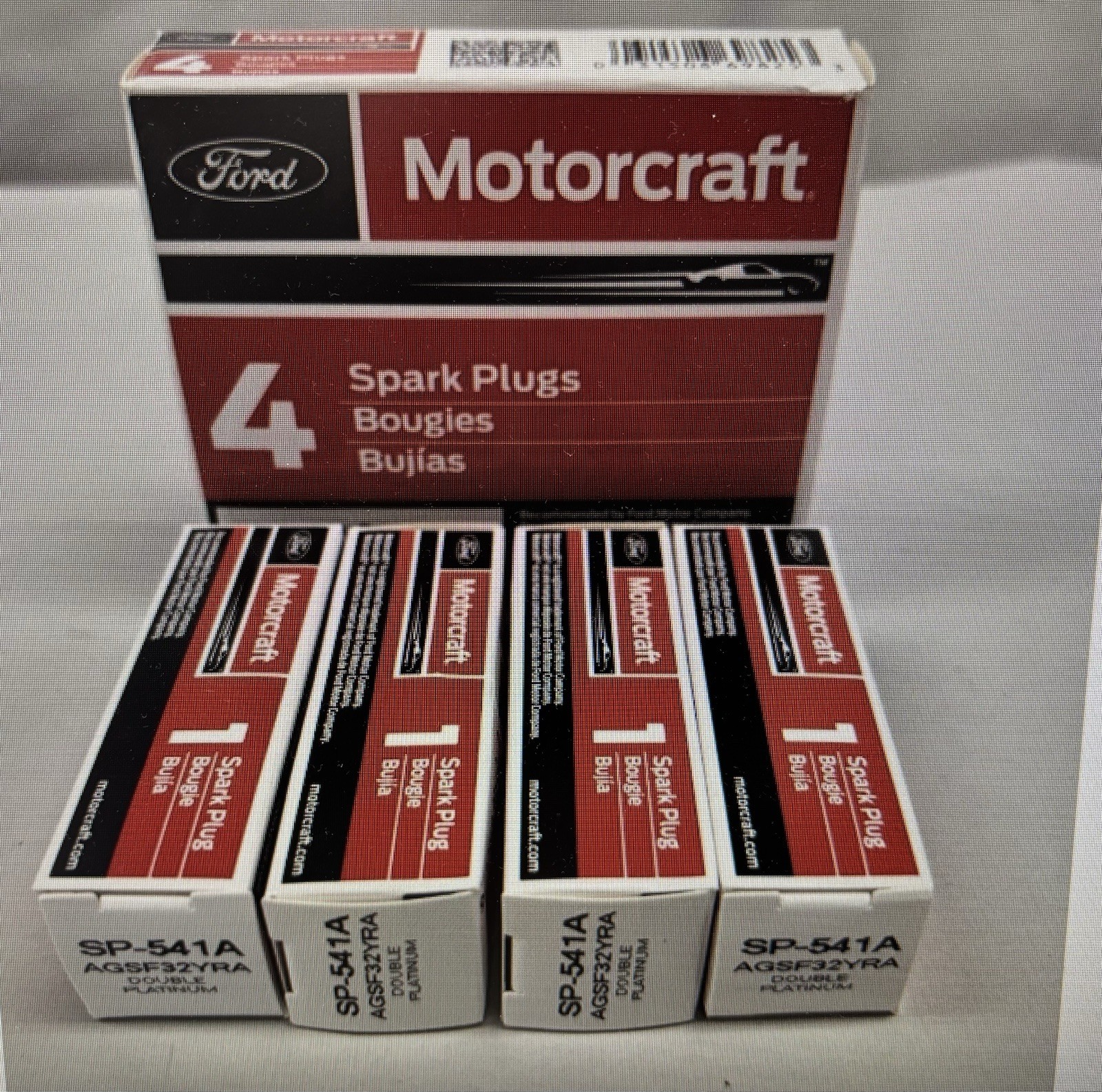 4 OEM Motorcraft SP-541A Dble Plat Spark plugs For Ford Mazda Mercury Lincoln