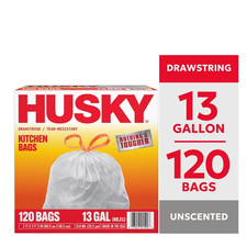 13 Gallon Tall Kitchen Drawstring Bags, 120 B...
