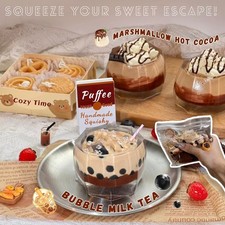 Bubble Milk Tea Squishy Toy Slow Rising Stress Relief Silicone Boba Kawaii Gift