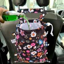 Leak-Proof Waterproof Car Trash Bag Foldable Multipurpose Trash Small Flowers