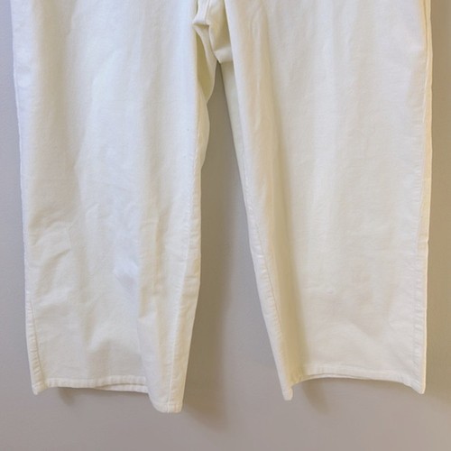 NWT Eileen Fisher cream Organic Cotton Stretch Corduroy Wide-Leg Pant, MP - Picture 6 of 13
