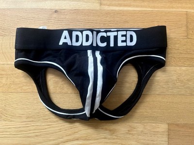 Addicted Herrenslip DOUBLE PIPING BOTTOMLESS BRIEF AD305, schwarz