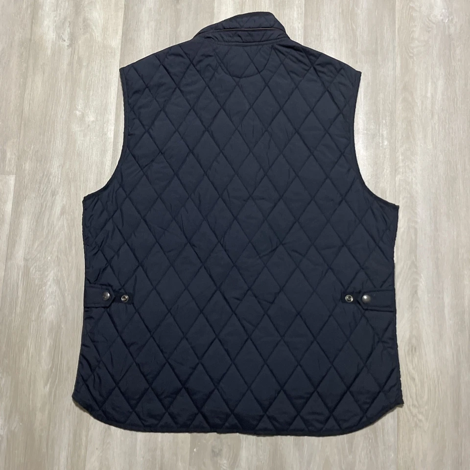 Ralph Lauren Country Navy Blue Diamond Quilted Padded Gilet Size XL - Image 2 of 4