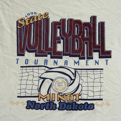Royal Avalon T-Shirt Mens Large White 1999 State Volleyball Tournament Graphic