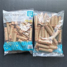 72 Rolls PENNY Coin Wrappers Paper Tubes For Pennies Holds 50 cents 
