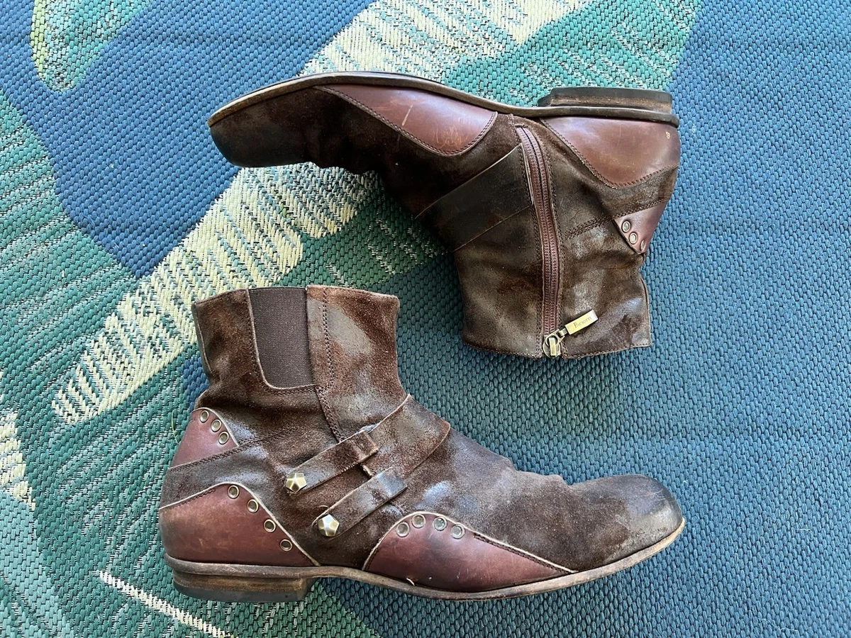 Cesare Paciotti Alligator Embossed Leather Ankle Boots Green Mens Size 7‎ UK Otis Green Crocskin Leather Combat Boots main image 2