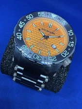 Aragon Sea Charger, Seiko Automatic, dive rated 200m sil/orange men’s wristwatch