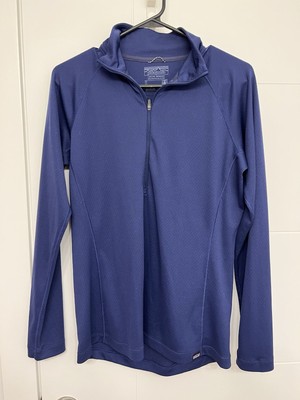 Patagonia Women s Capilene Midweight Baselayer L Navy Blue Hike Ski Outdoor EUC