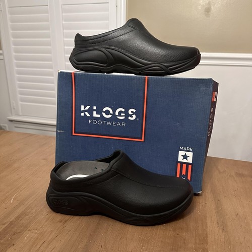 Klogs Footwear Shoes Mens Size 9 Wide Black Sedalia Clogs Slip On Made USA