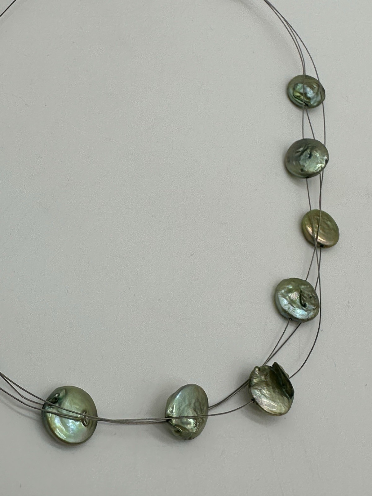 Beautiful Statement Triple Strand Wire Necklace &… - image 9