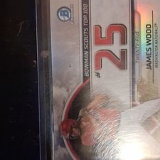 Bowman Scouts Top 100 James Wood #BTP-25 Washington Nationals Insert Card