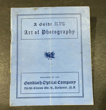 1901 Gundlach Optical -Guide Art of Photography.....Free Shipping