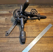 RARE Antique Tools 90 Degree Auger Hand Drill CORNER Bit Brace USA