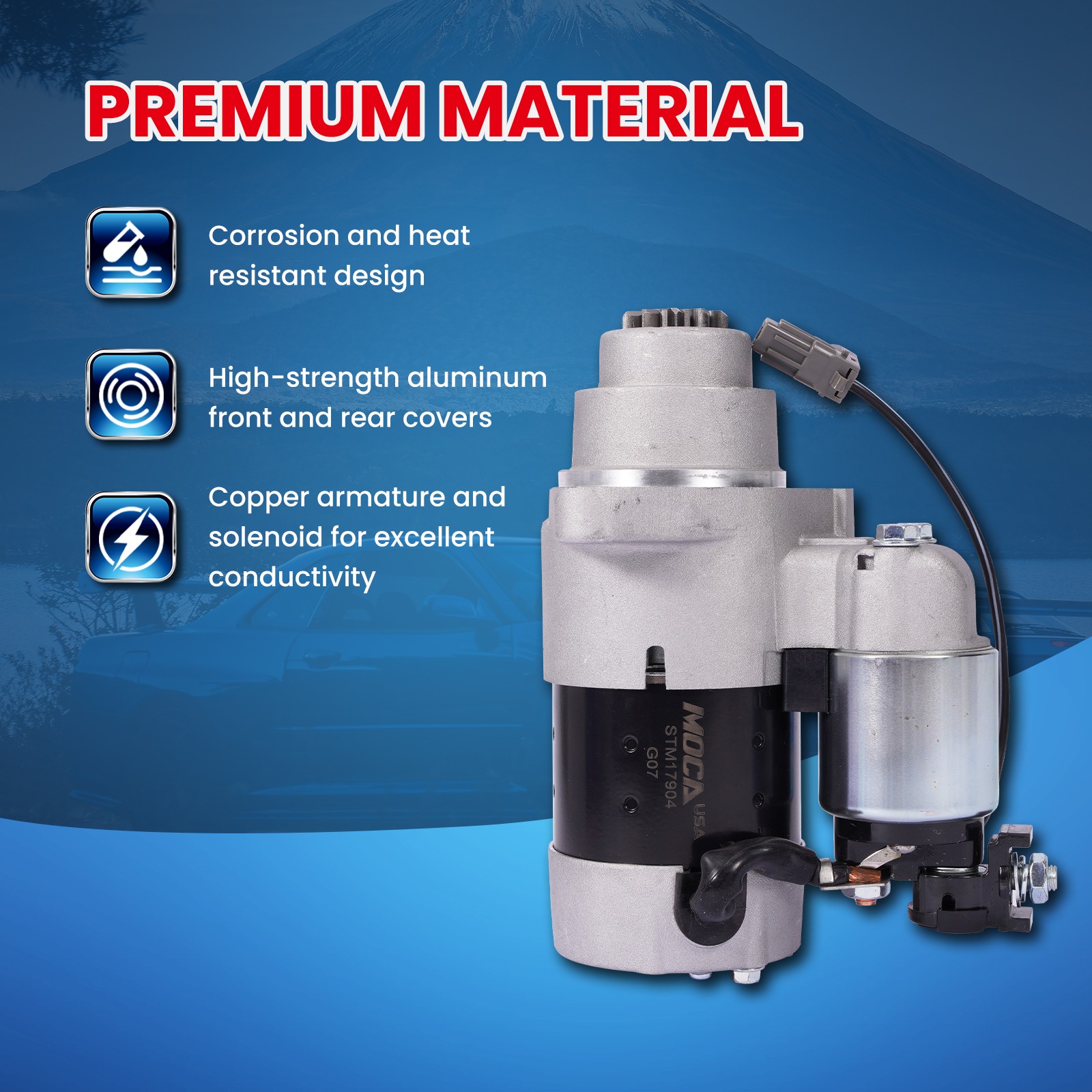 Starter Motor for Infiniti FX35 G35 M35 Nissan 350Z 3.5L 1.4KW 12V 10T Only RWD