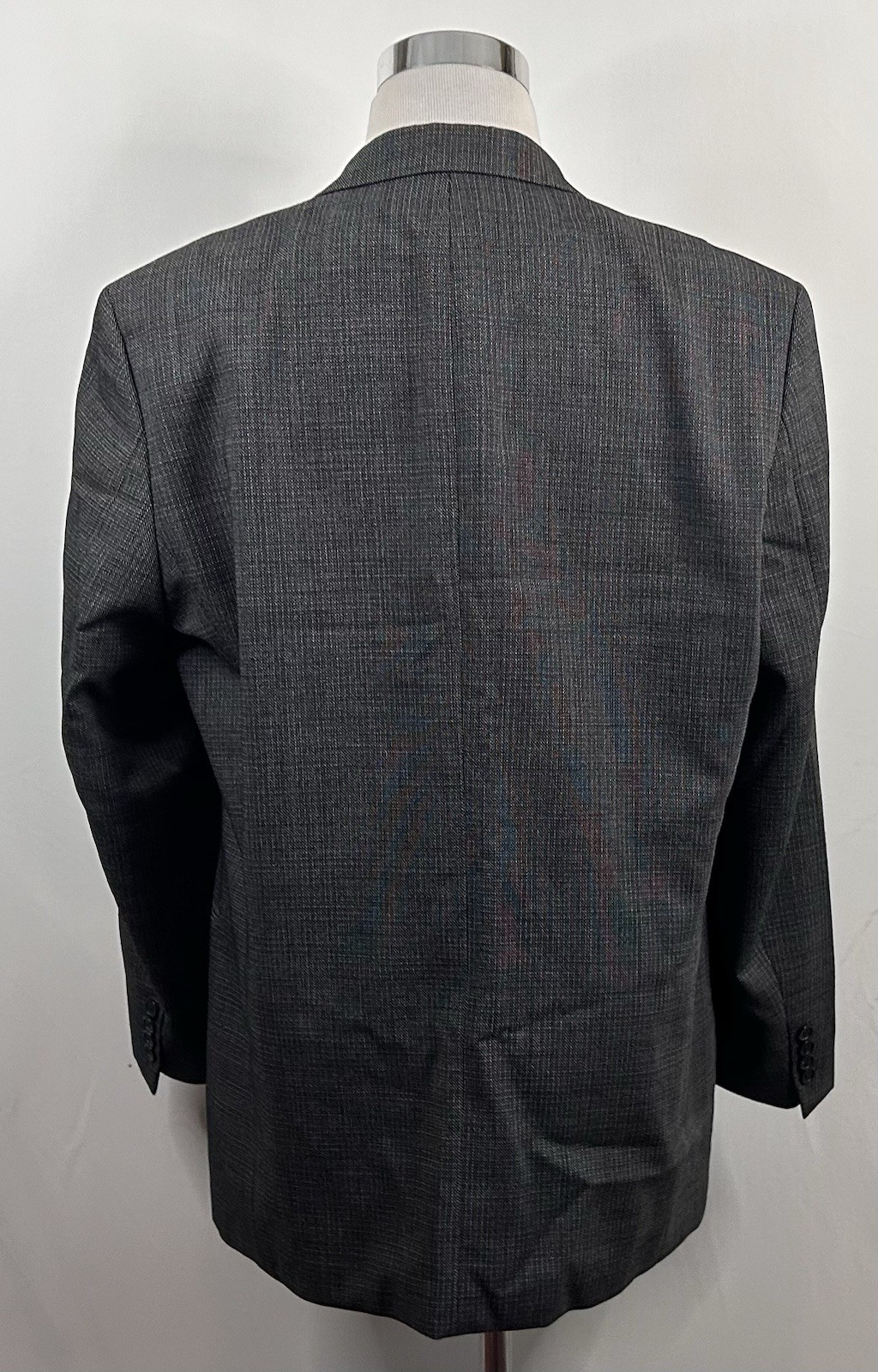 Hugo Boss 44R Einstein US Sport Coat 100% Wool Gray Nailhead Three Button thumbnail 6