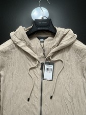 John Varvatos Collection Luxury Mens Hoodie - Ihsan Textured Jacquard - 198 NWT