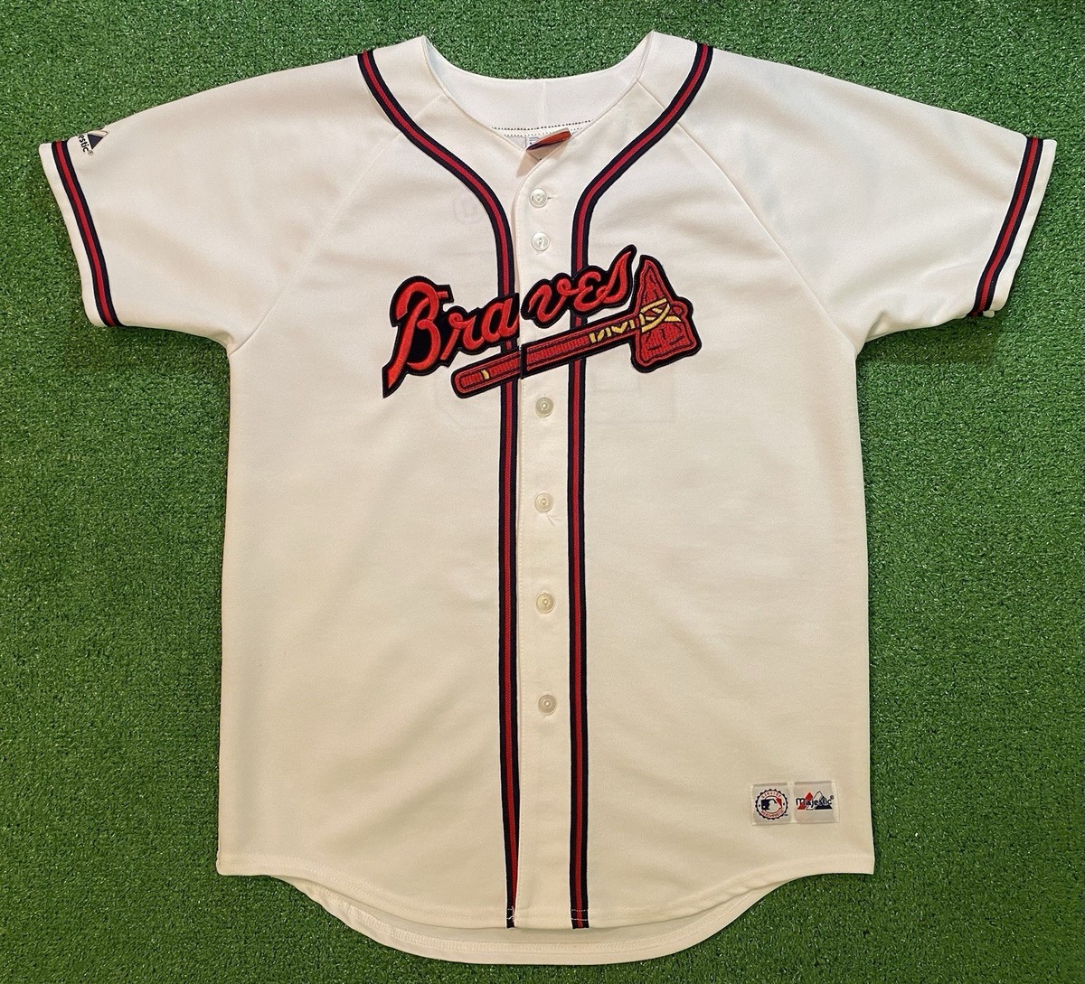 Vintage Atlanta Braves Jersey Youth XL Majestic #25 Jones MLB
