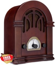 ClearClick AM/FM Radio Bluetooth Wooden Speaker