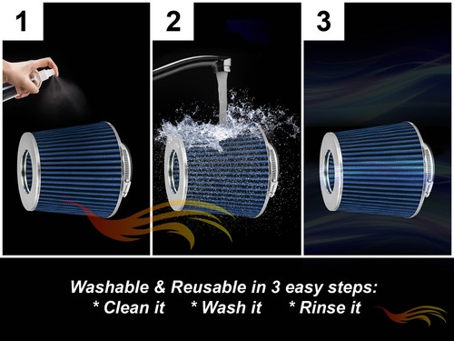 Short Ram Air Intake Kit + BLUE Filter for 92-95 S10 / Blazer 4.3 V6 Vortec CPI - Picture 8 of 8