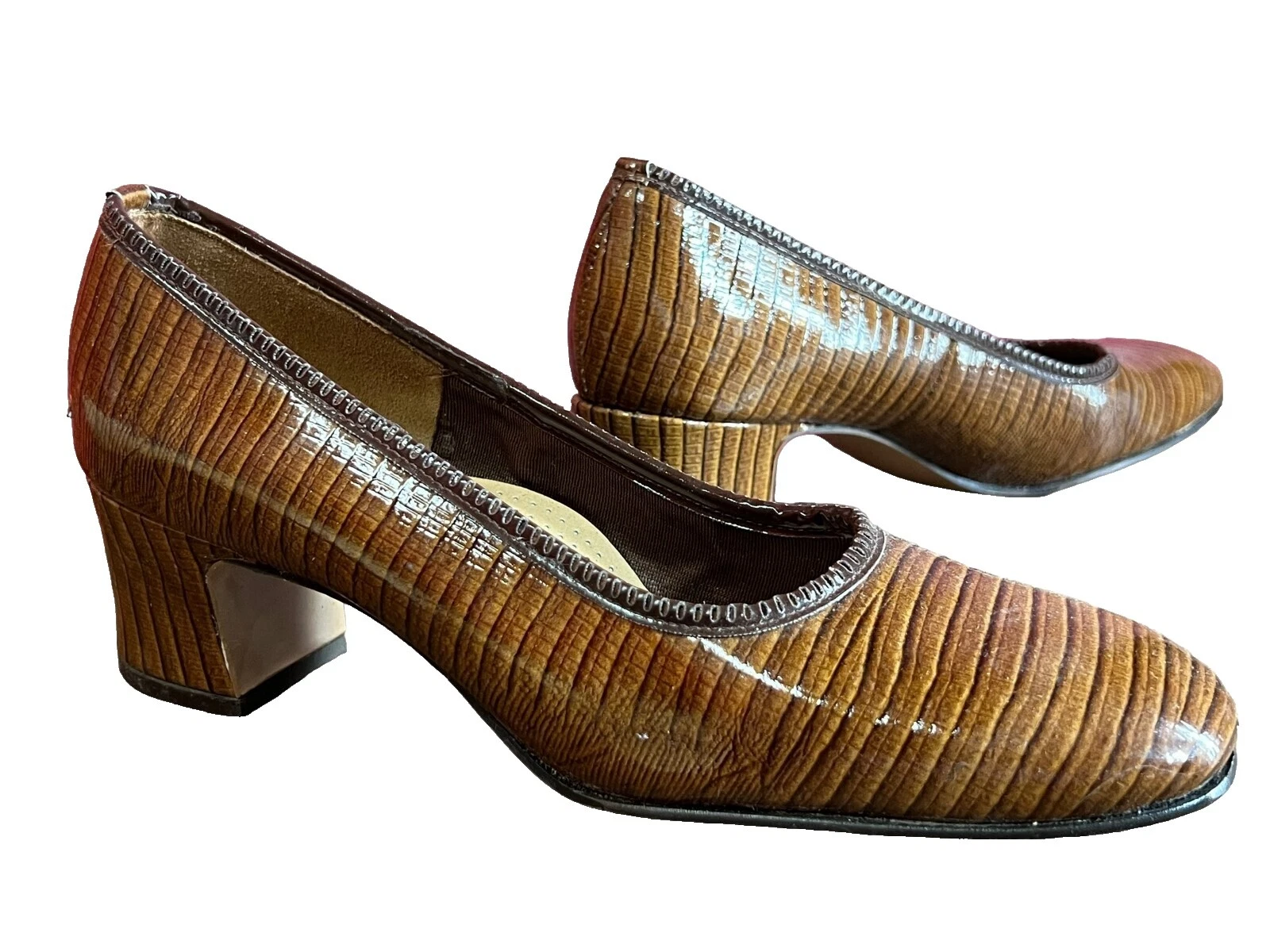 Mod/GoGo Leather Heels Casual Vintage Shoes for Women