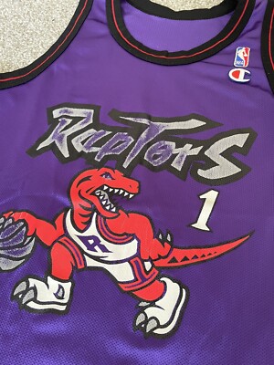 Vintage Champion Toronto Raptors #1 Purple NBA Basketball