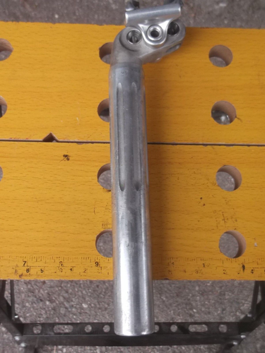 REGGISELLA BICI CORSA VINTAGE CAMPAGNOLO SUPER RECORD FIRST VERSION SEATPOST 27 - Foto 3 di 13